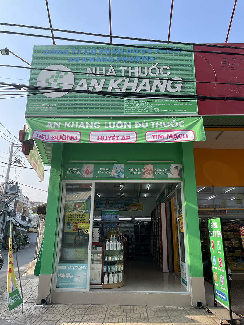 Nhà thuốc An Khang tại 40A Đường 147, P. Phước Long B, Quận 9, TP. Hồ Chí Minh (Ngay Bách hóa XANH Chợ Hoa Cau)